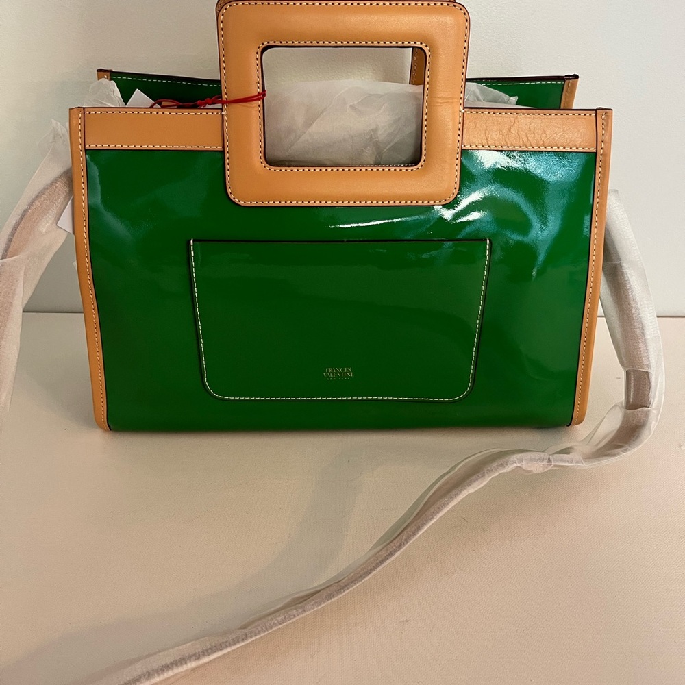 Frances Valentine Shopper in Grass Patent Leather - Picture 7 of 10